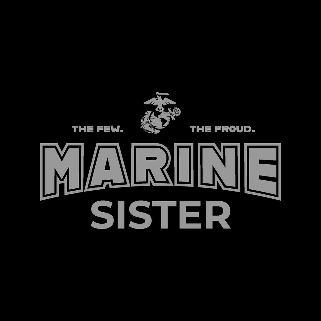 Marines Youth Sister T-Shirt (Black)