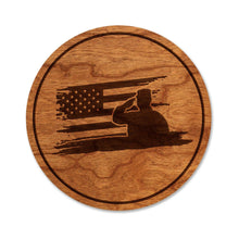 Load image into Gallery viewer, Military Salute With Flag Coaster