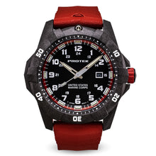 Load image into Gallery viewer, ProTek USMC Carbon Composite Dive Watch - Carbon/Black/Red (Red Band)*