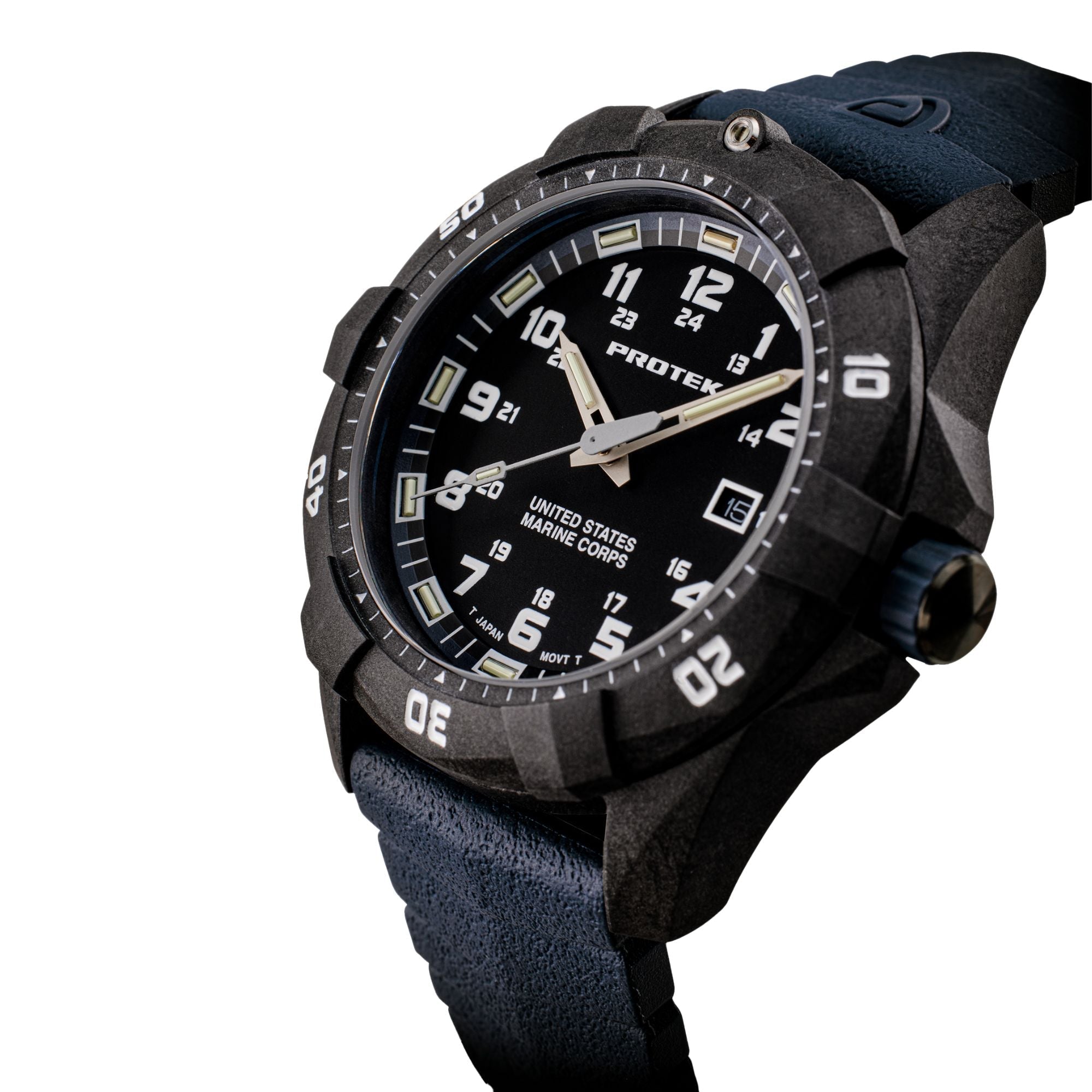 ProTek USMC Carbon Composite Dive Watch - Carbon/Black/Blue (Blue Band)*