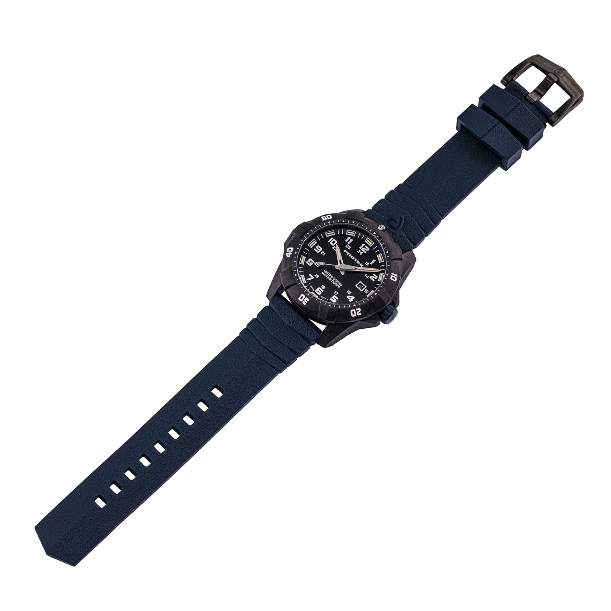 ProTek USMC Carbon Composite Dive Watch - Carbon/Black/Blue (Blue Band)*