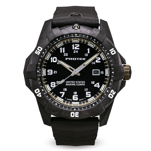 ProTek USMC Carbon Composite Dive Watch - Carbon/Black/Sand (Black Band)*