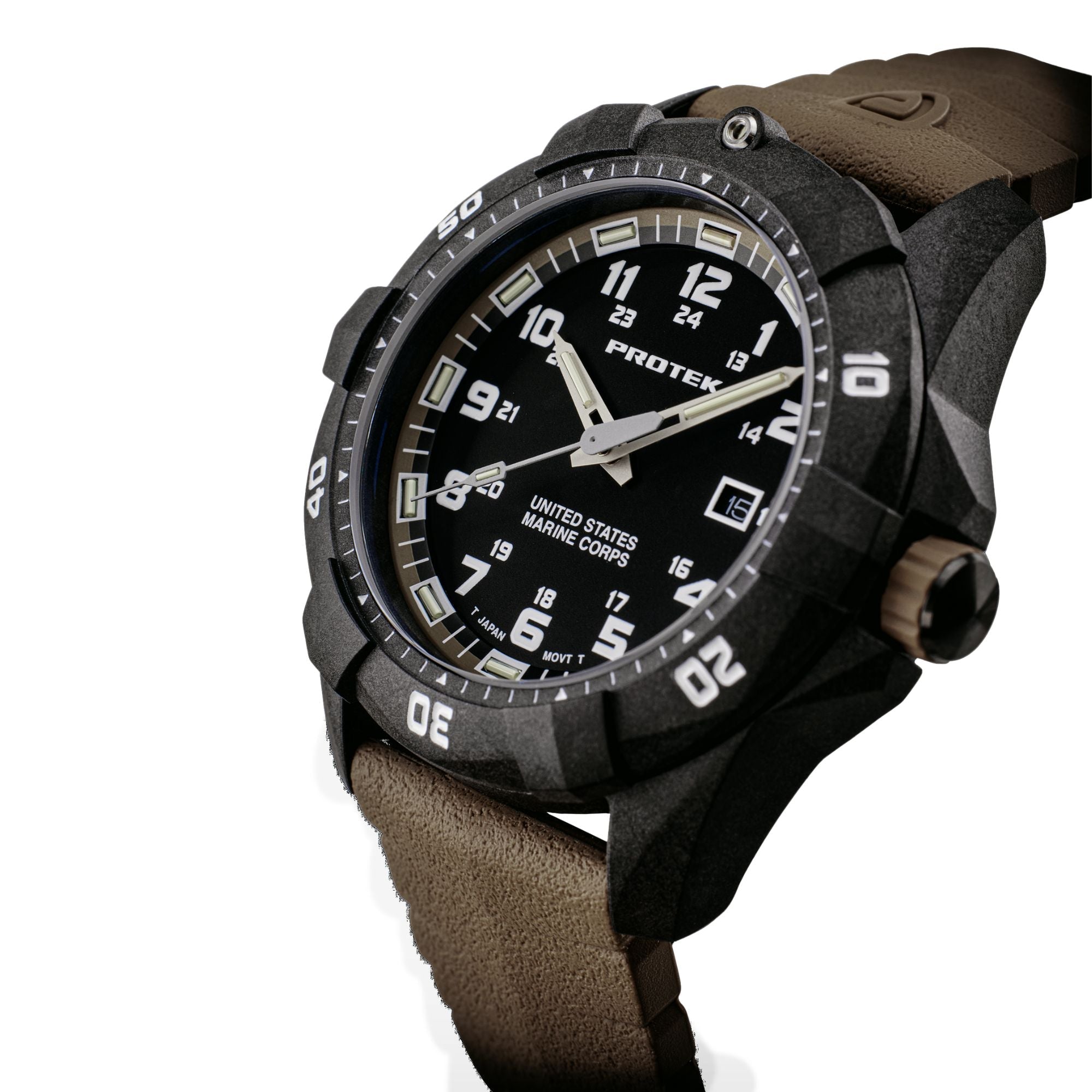 ProTek USMC Carbon Composite Dive Watch - Carbon/Black/Sand (Sand Band)*