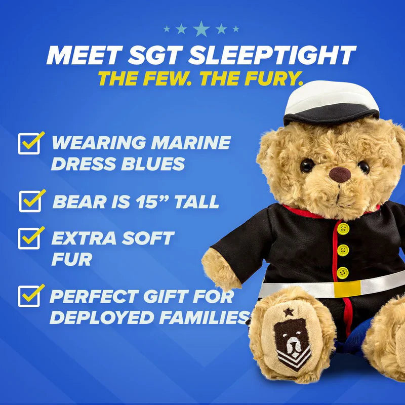 Sleeptight Marine Dress Blue Bear & Storybook