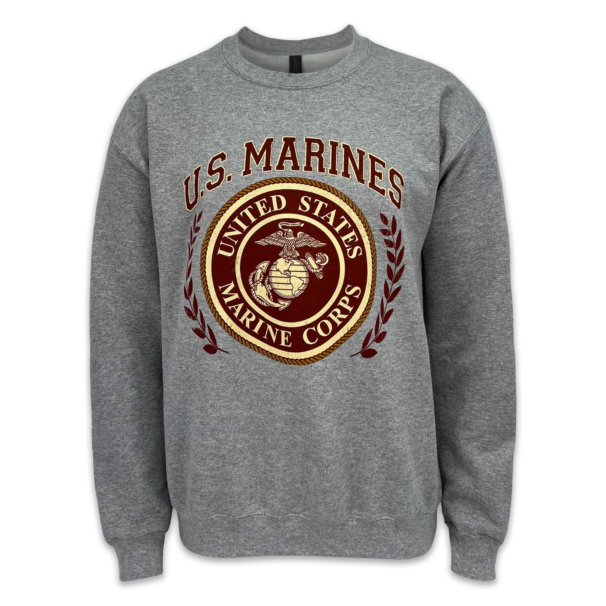 Marines Laurel Leaf Crewneck (Grey)