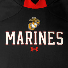 Load image into Gallery viewer, Marines Under Armour Gameday Double Knit Fleece Hood (Black)