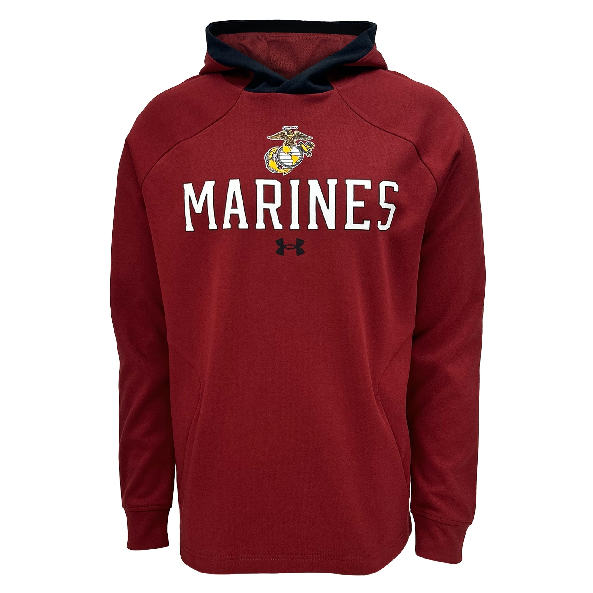 Marines Under Armour Gameday Double Knit Fleece Hood (Cardinal)