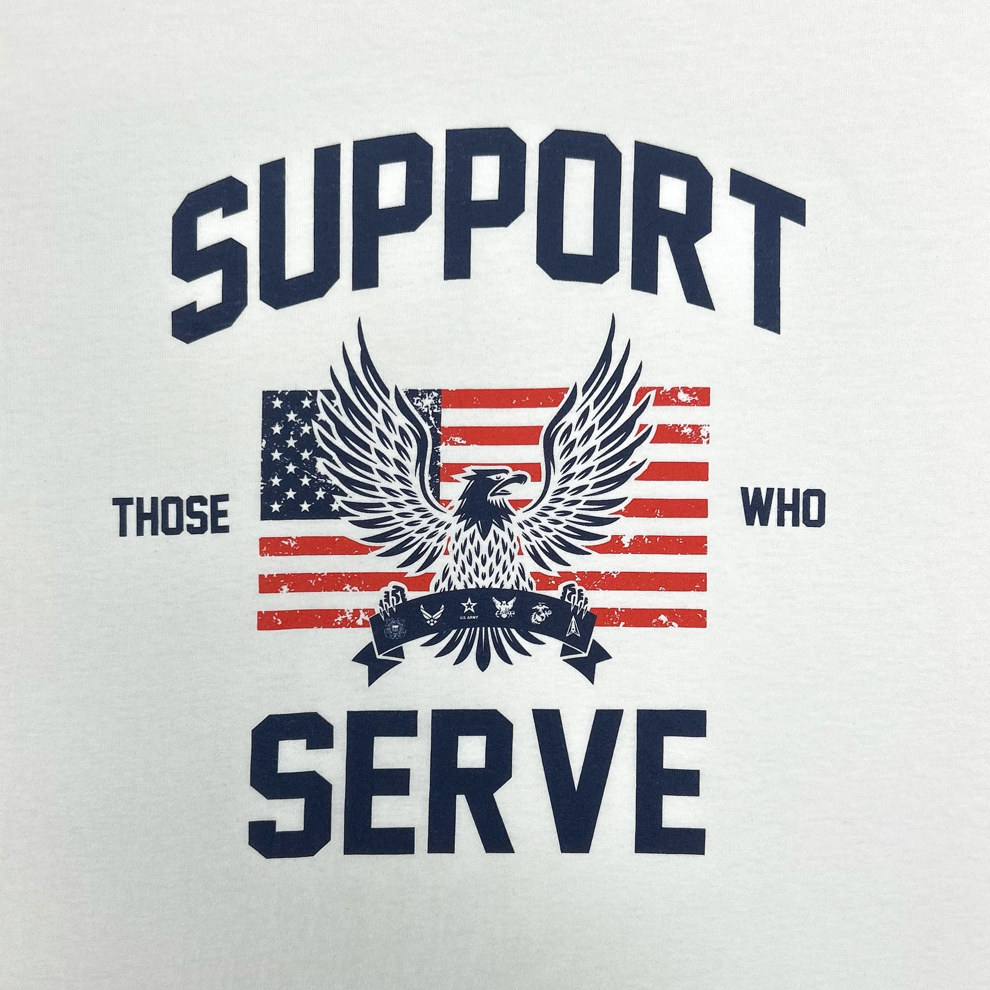 Support Those Who Serve Eagle T-Shirt (White)