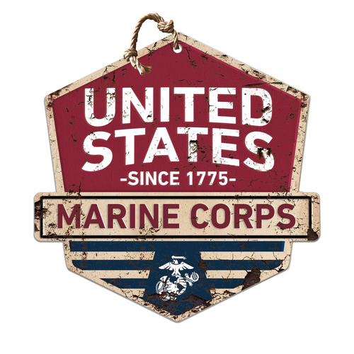 Marines Rustic Badge Logo Sign*