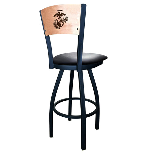 Marines EGA Swivel Stool with Laser Engraved Back*