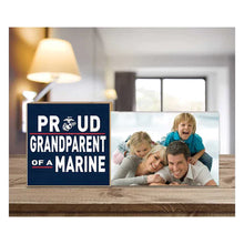 Load image into Gallery viewer, Marines Floating Picture Frame Military Proud Grandparent*