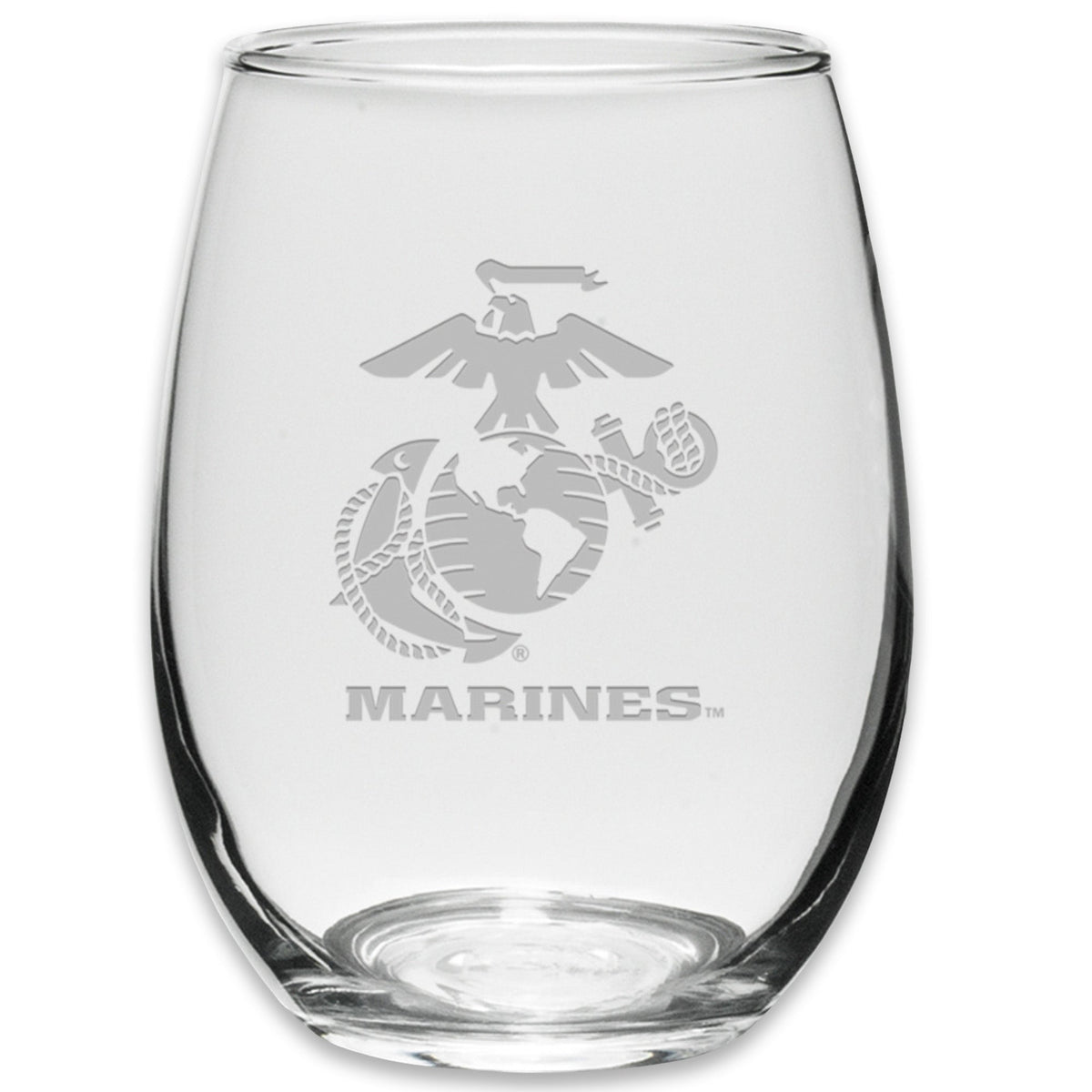 Wine Glass with Gold EGA 10 oz - The Marine Shop